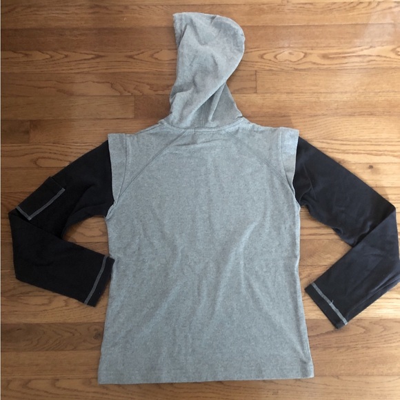 NWOT Club Grey & Navy 100% Cotton Medium  Hoody - Picture 2 of 5